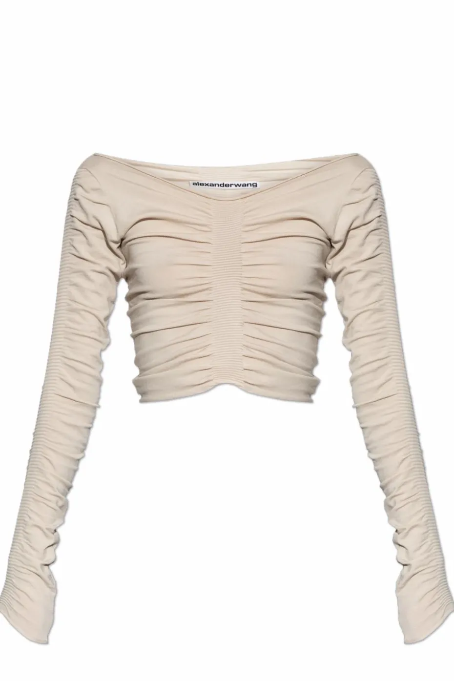 Alexander Wang kremowy Top z drapowaniami