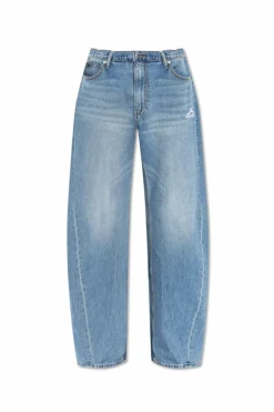 Alexander Wang NIEBIESKI Jeansy z nogawkami o szerokim kroju