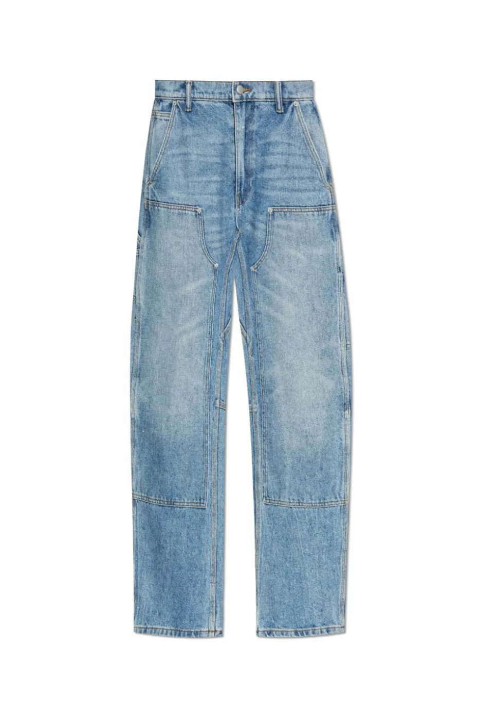 Alexander Wang NIEBIESKI Jeansy z wysokim stanem
