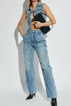 Alexander Wang NIEBIESKI Jeansy z wysokim stanem