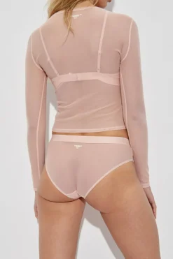 Alexander Wang RÓŻOWY Top bieliźniany z długimi rękawami