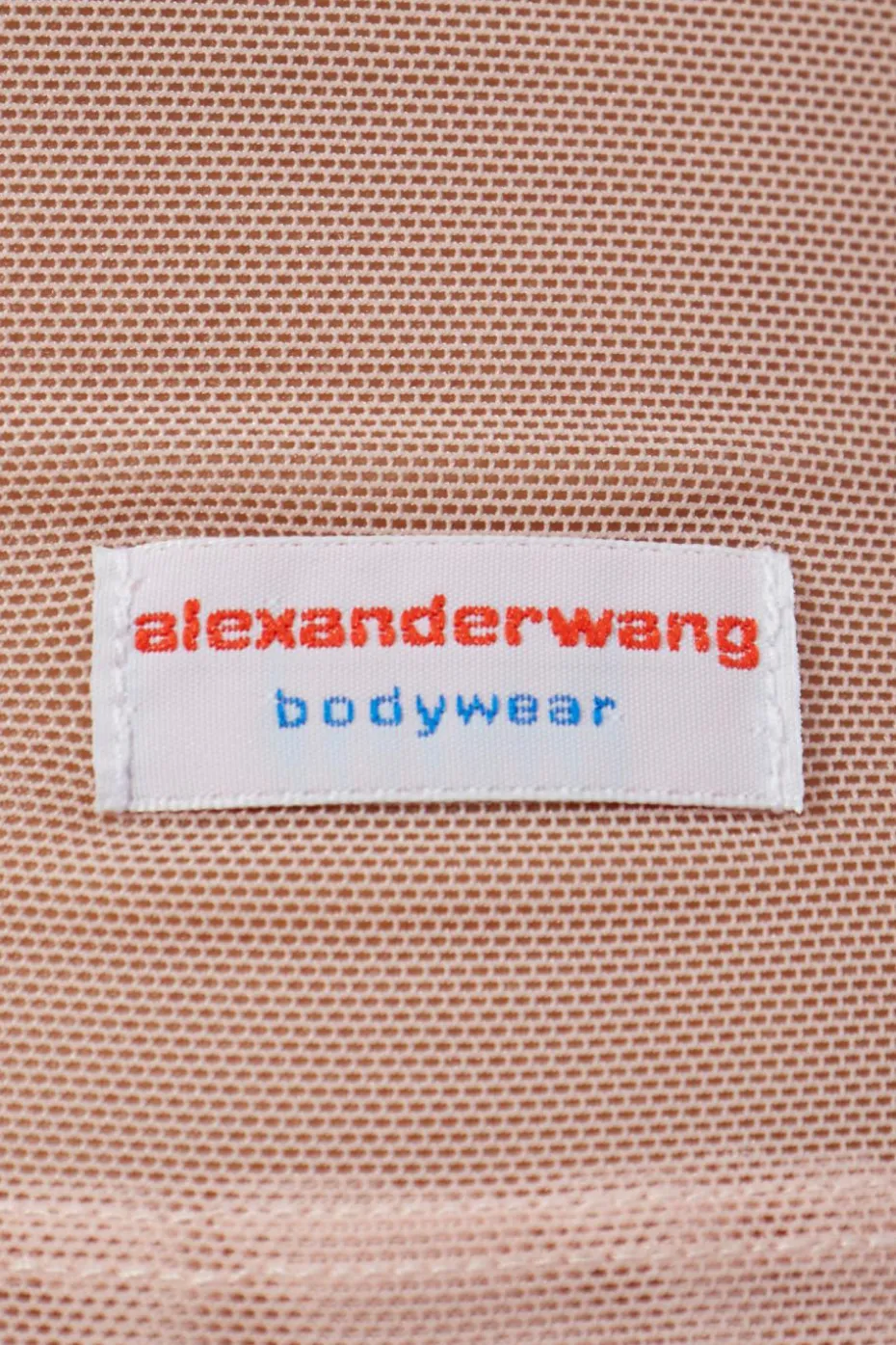 Alexander Wang RÓŻOWY Transparentny t-shirt bieliźniany