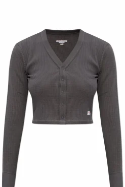 Alexander Wang SZARY Kardigan bieliźniany