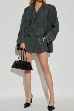 Alexander Wang SZARY Szorty z zaszewkami