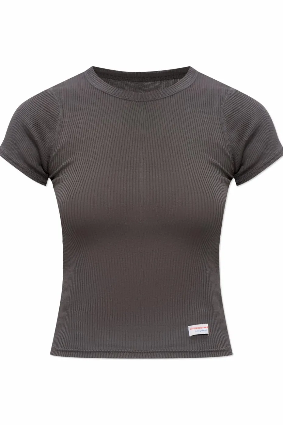 Alexander Wang SZARY Top bieliźniany z krótkimi rękawami