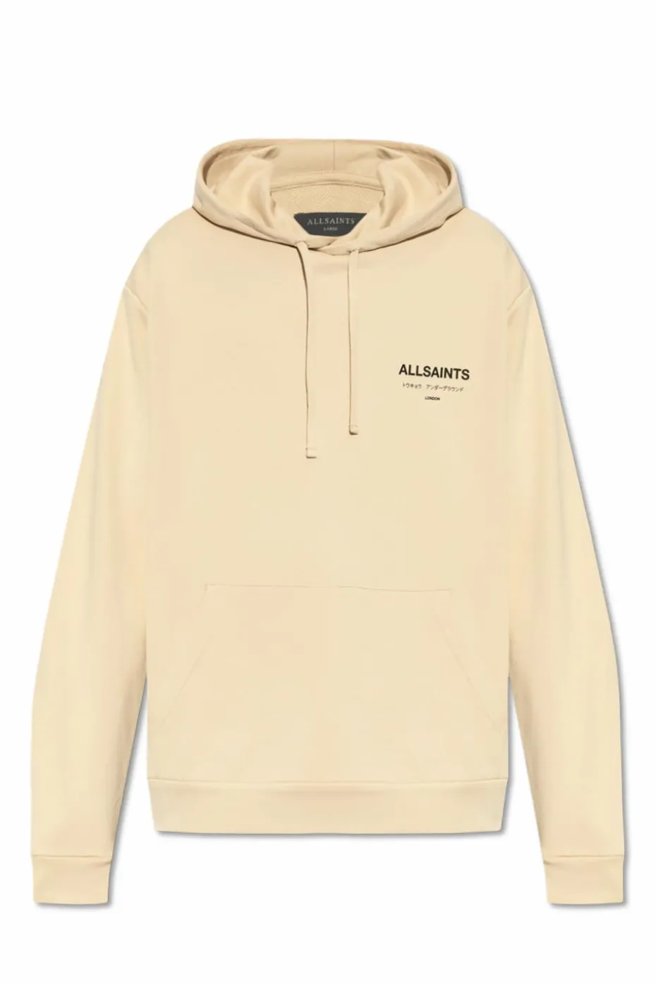 AllSaints beżowy Bluza z kapturem ‘Underground’