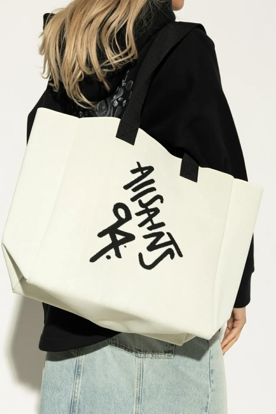 AllSaints BIAŁY Torba `Izzy` typu `shopper’