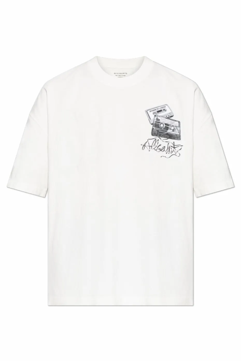 AllSaints BIAŁY T-shirt `Reel`