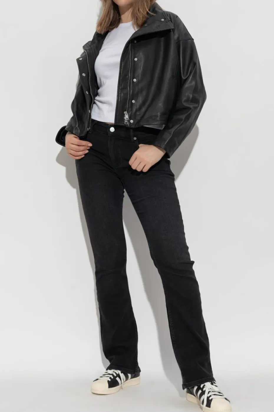 AllSaints BIAŁY T-shirt `Stevie`