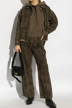 AllSaints BRĄZOWY Sweter `Ines` z kapturem