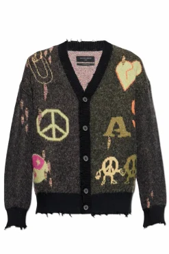 AllSaints CZARNY Kardigan `Emotive`