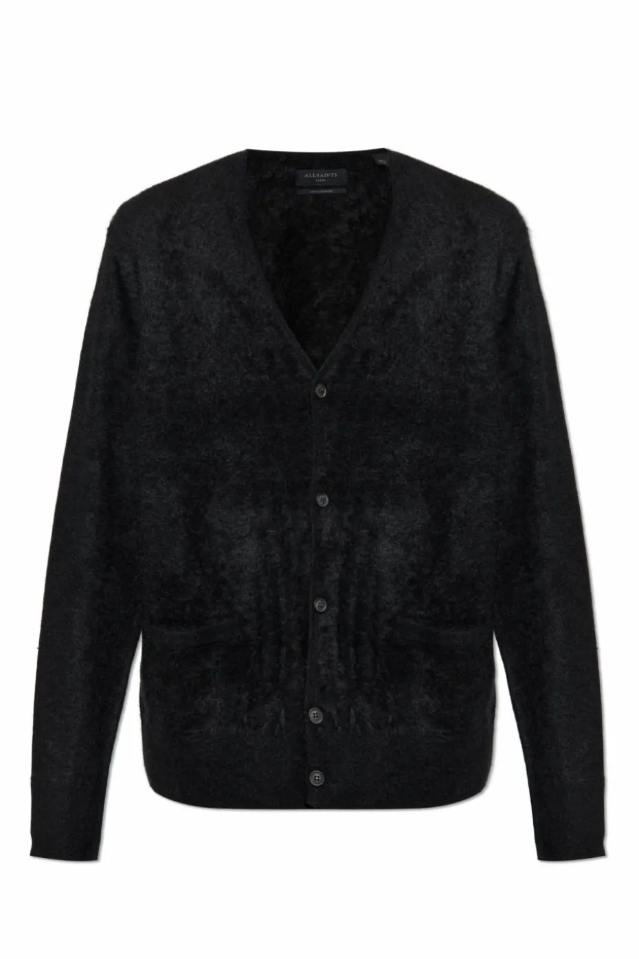 AllSaints CZARNY Kaszmirowy kardigan `Abel`