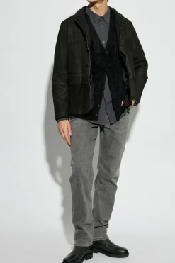 AllSaints CZARNY Kaszmirowy kardigan `Abel`