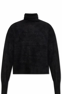 AllSaints CZARNY Kaszmirowy golf `Rebel`