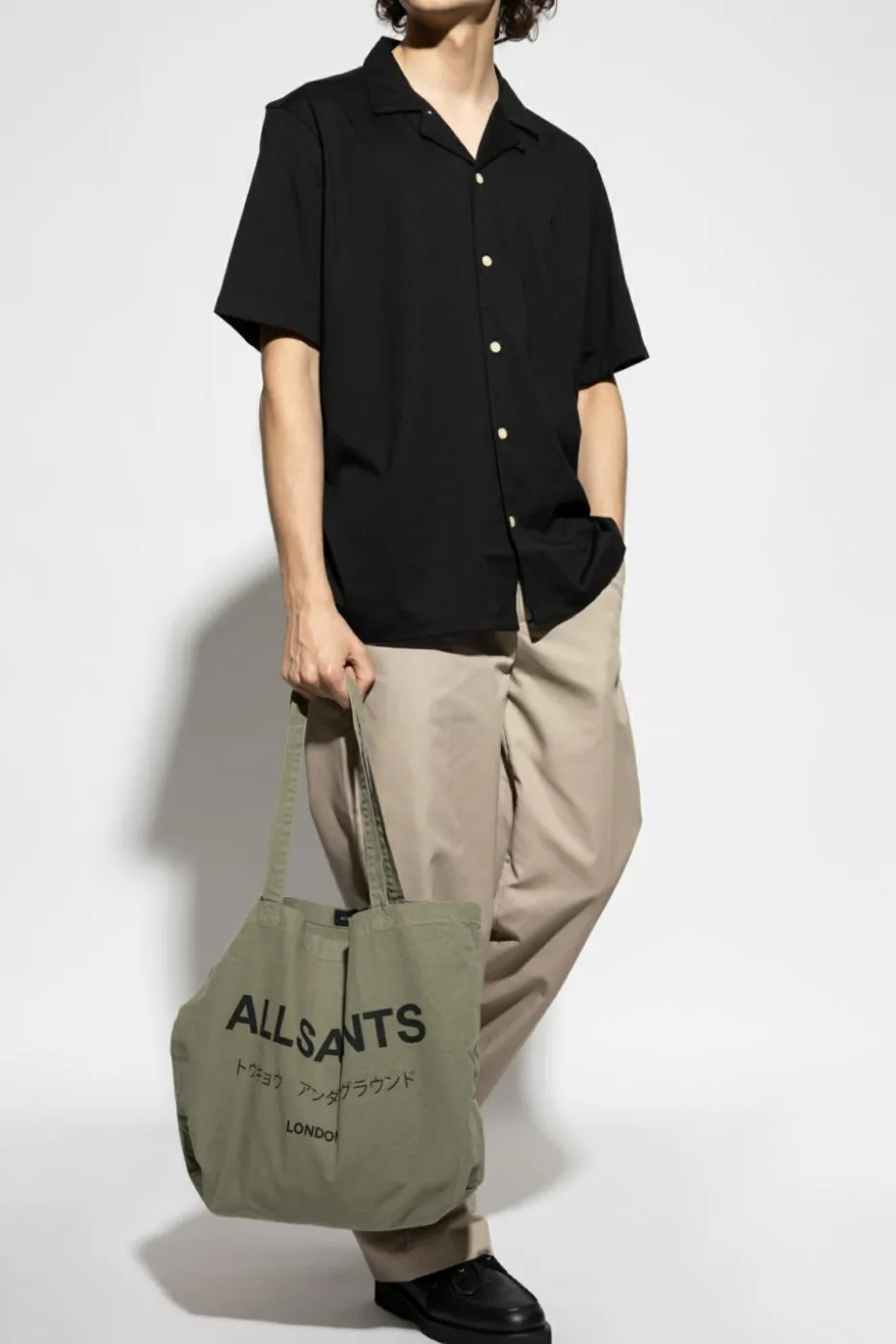 AllSaints CZARNY Koszula `Hudson`