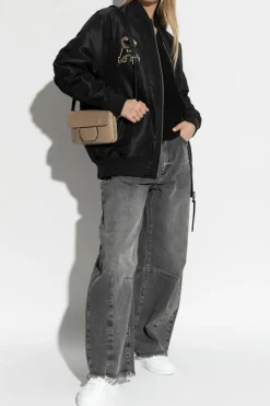 AllSaints CZARNY Kurtka `Bettie` typu `bomber`