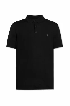 AllSaints CZARNY Polo `Mode`
