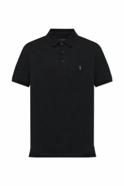 AllSaints CZARNY Polo `Reform`