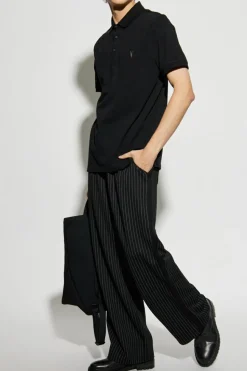 AllSaints CZARNY Polo `Reform`