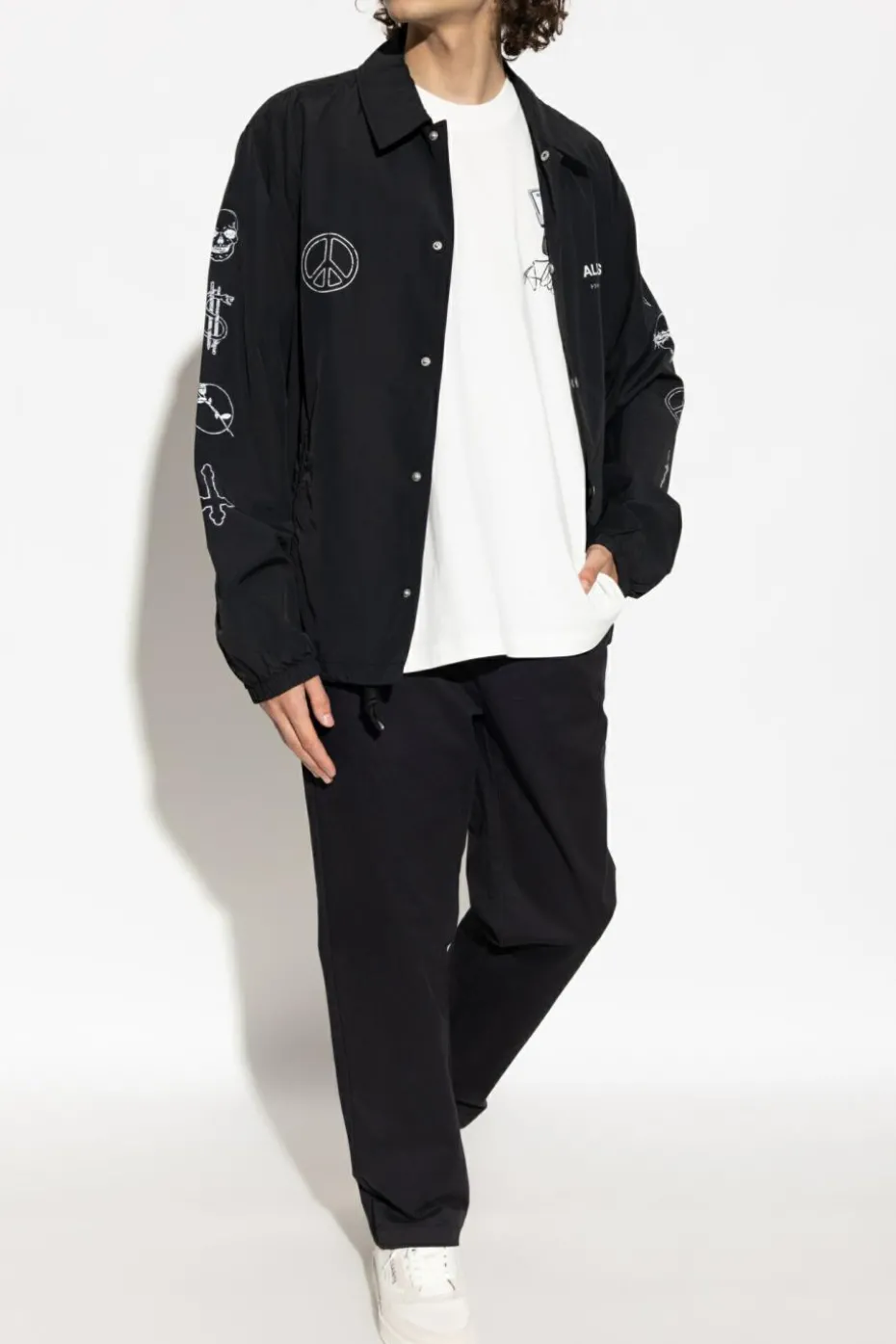 AllSaints CZARNY Spodnie `Beckley`