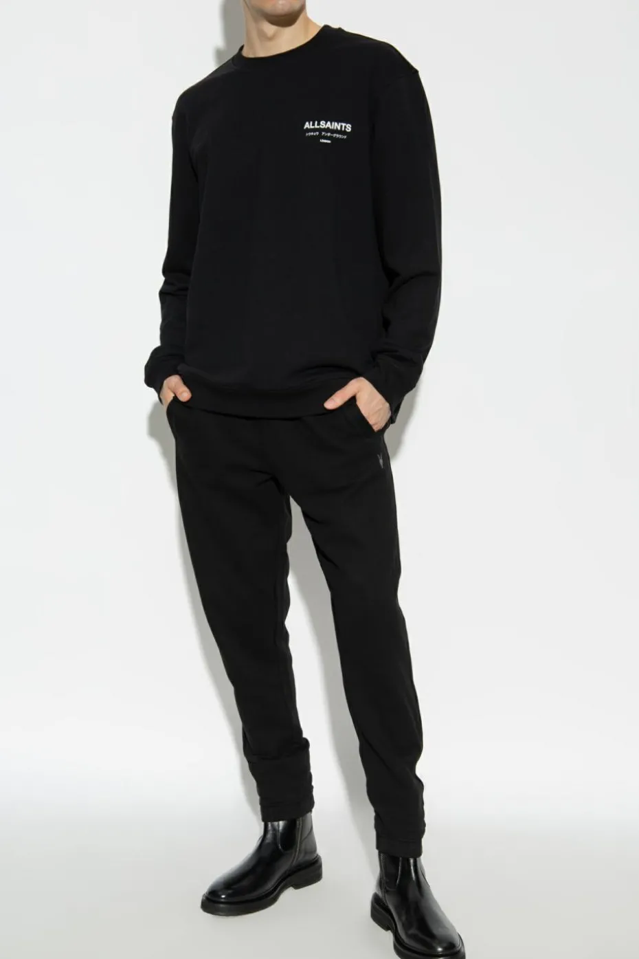 AllSaints CZARNY Spodnie dresowe `Raven`