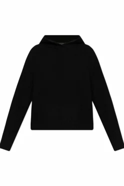 AllSaints CZARNY Sweter `Ines` z kapturem