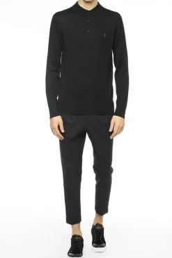 AllSaints CZARNY Sweter z kołnierzem