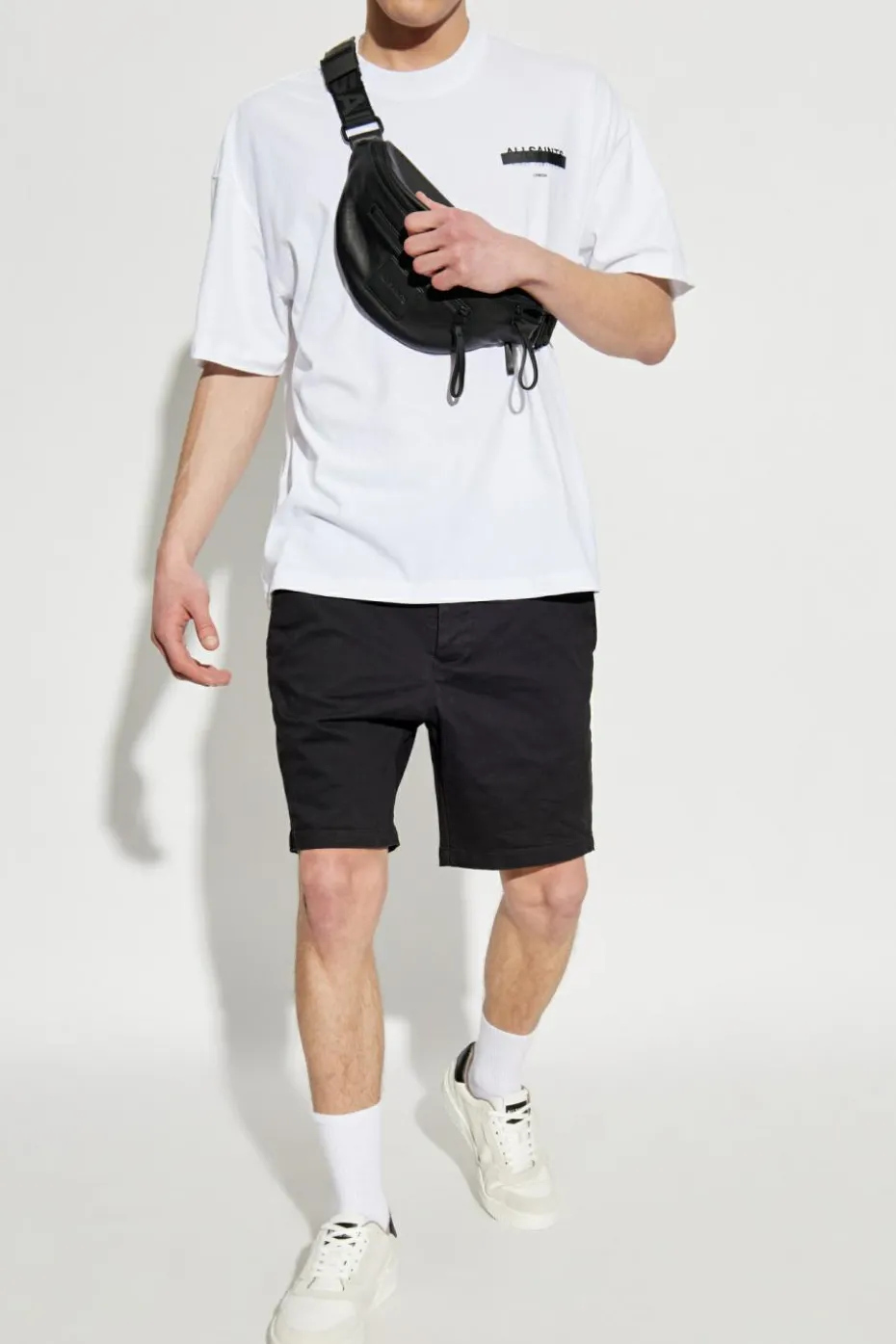 AllSaints CZARNY Szorty `Neva`