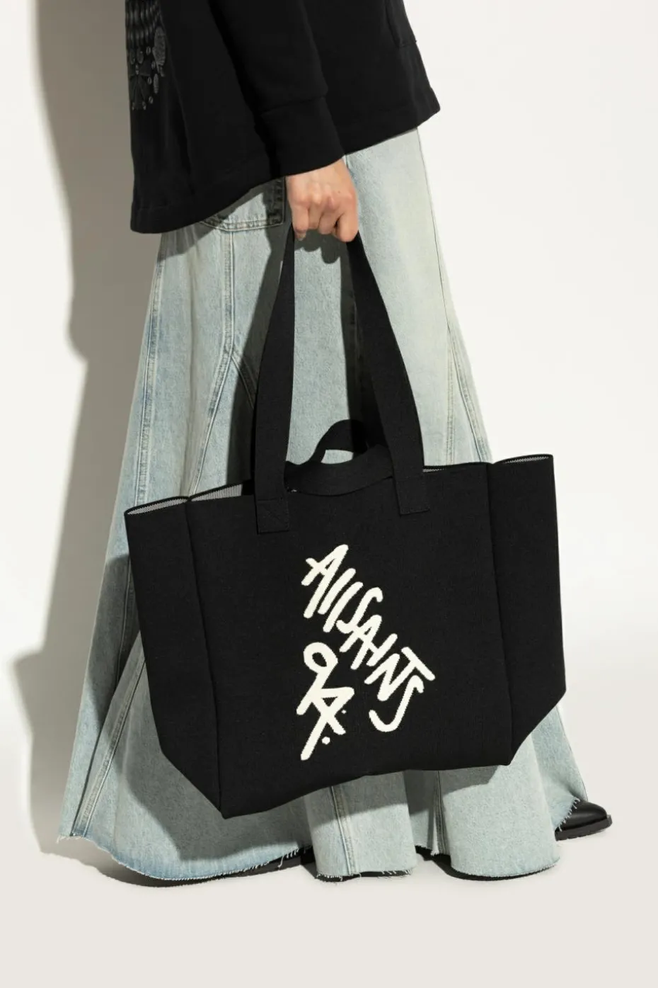 AllSaints CZARNY Torba `Izzy` typu `shopper’