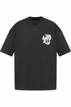 AllSaints CZARNY T-shirt `Orlando`