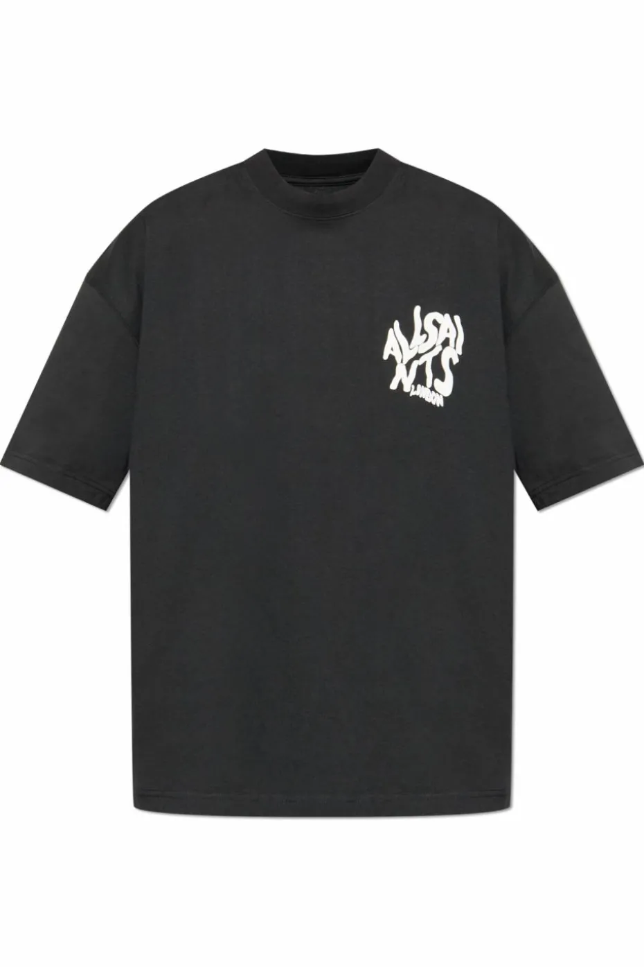 AllSaints CZARNY T-shirt `Orlando`