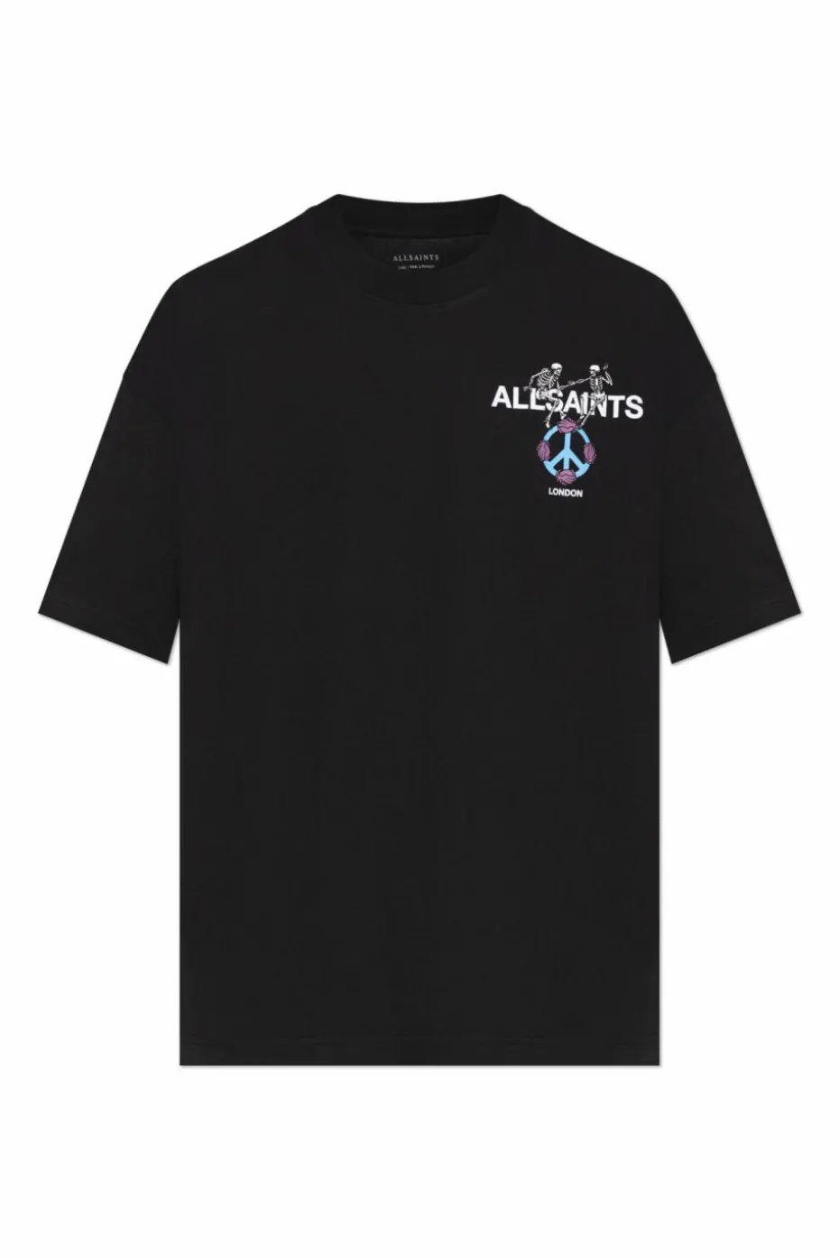 AllSaints CZARNY T-shirt `Reincarnate’