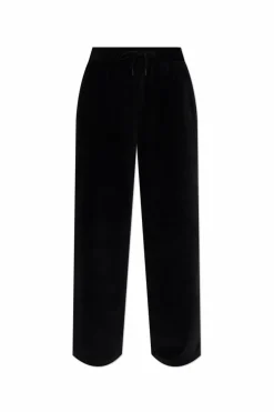 AllSaints CZARNY Welurowe spodnie dresowe `Vin`
