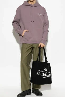 AllSaints FIOLETOWY Bluza `Underground`