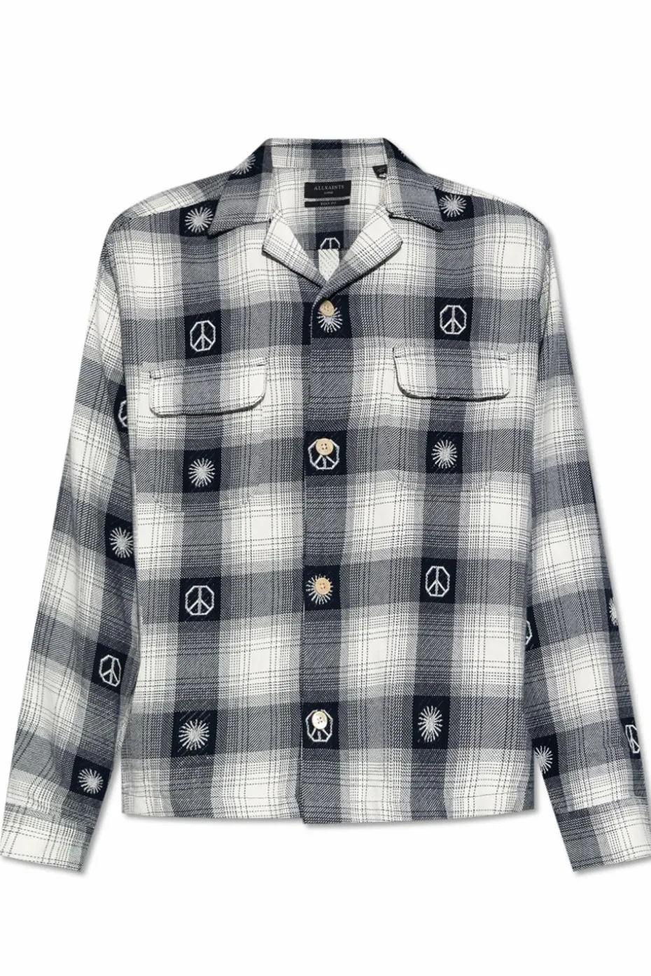AllSaints GRANATOWY Koszula `Castor`