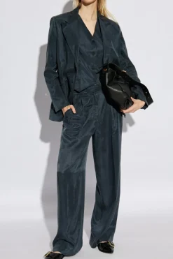 AllSaints GRANATOWY Spodnie `Averie`