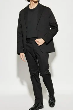 AllSaints GRANATOWY Spodnie `Odin`