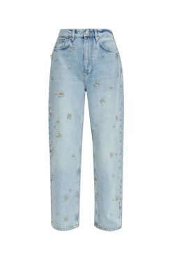 AllSaints jasnoniebieski Jeansy z aplikacjami