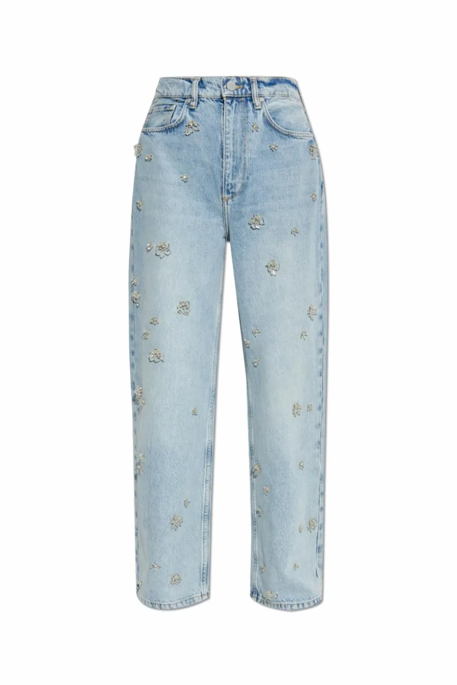 AllSaints jasnoniebieski Jeansy z aplikacjami