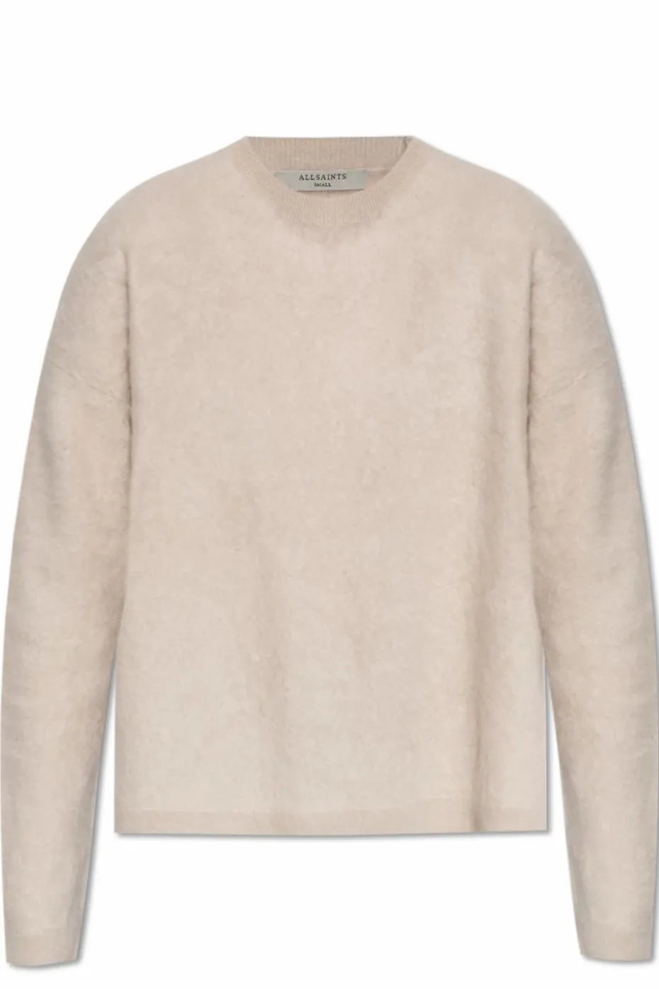AllSaints kremowy Kaszmirowy sweter `Rebel`