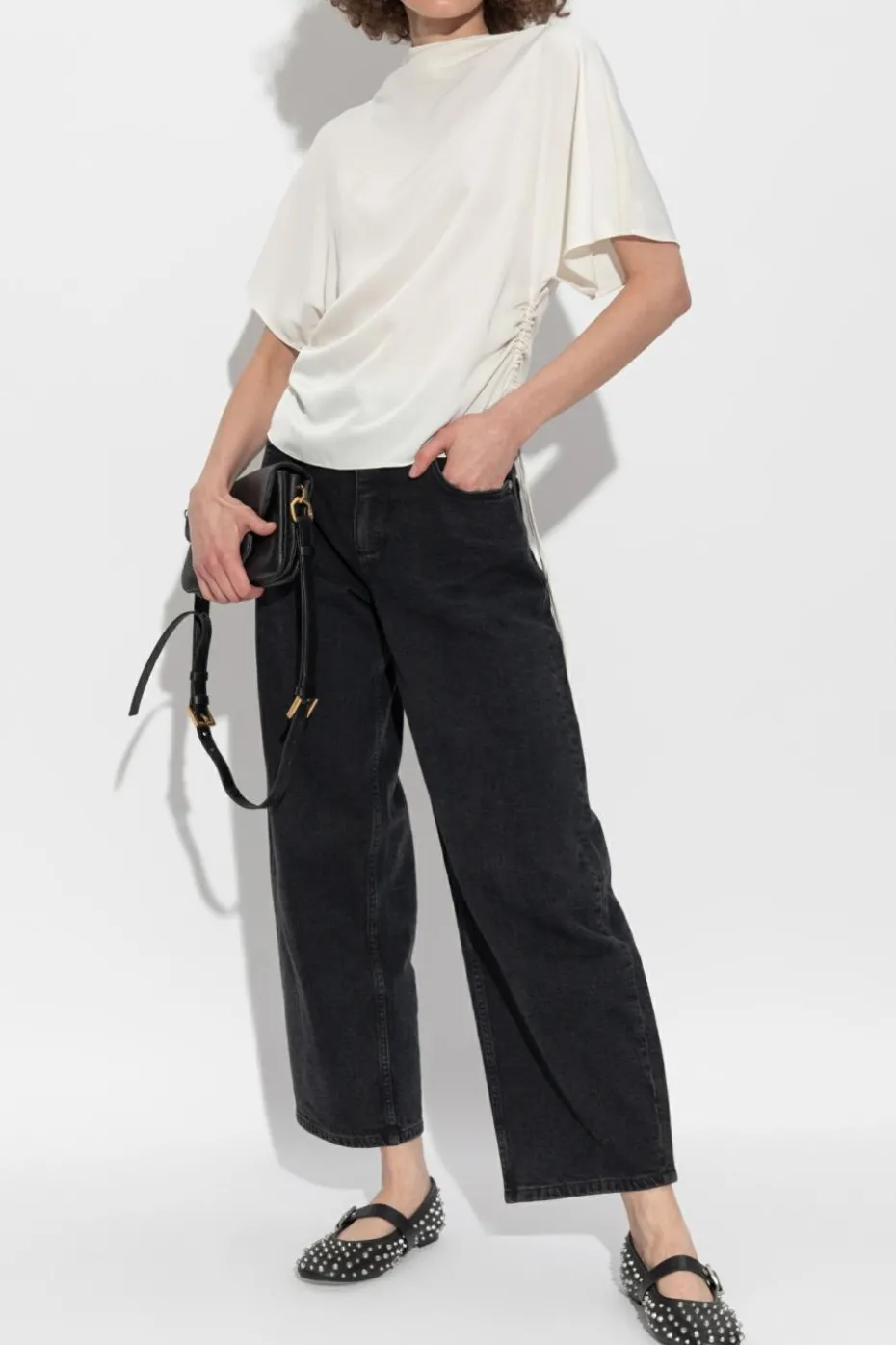 AllSaints kremowy Top `Leslie`
