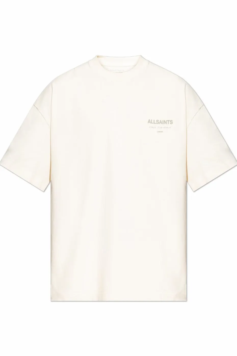 AllSaints kremowy T-shirt `Underground`