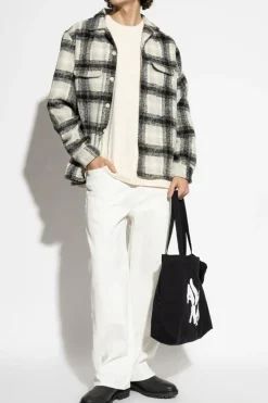 AllSaints kremowy T-shirt `Underground`