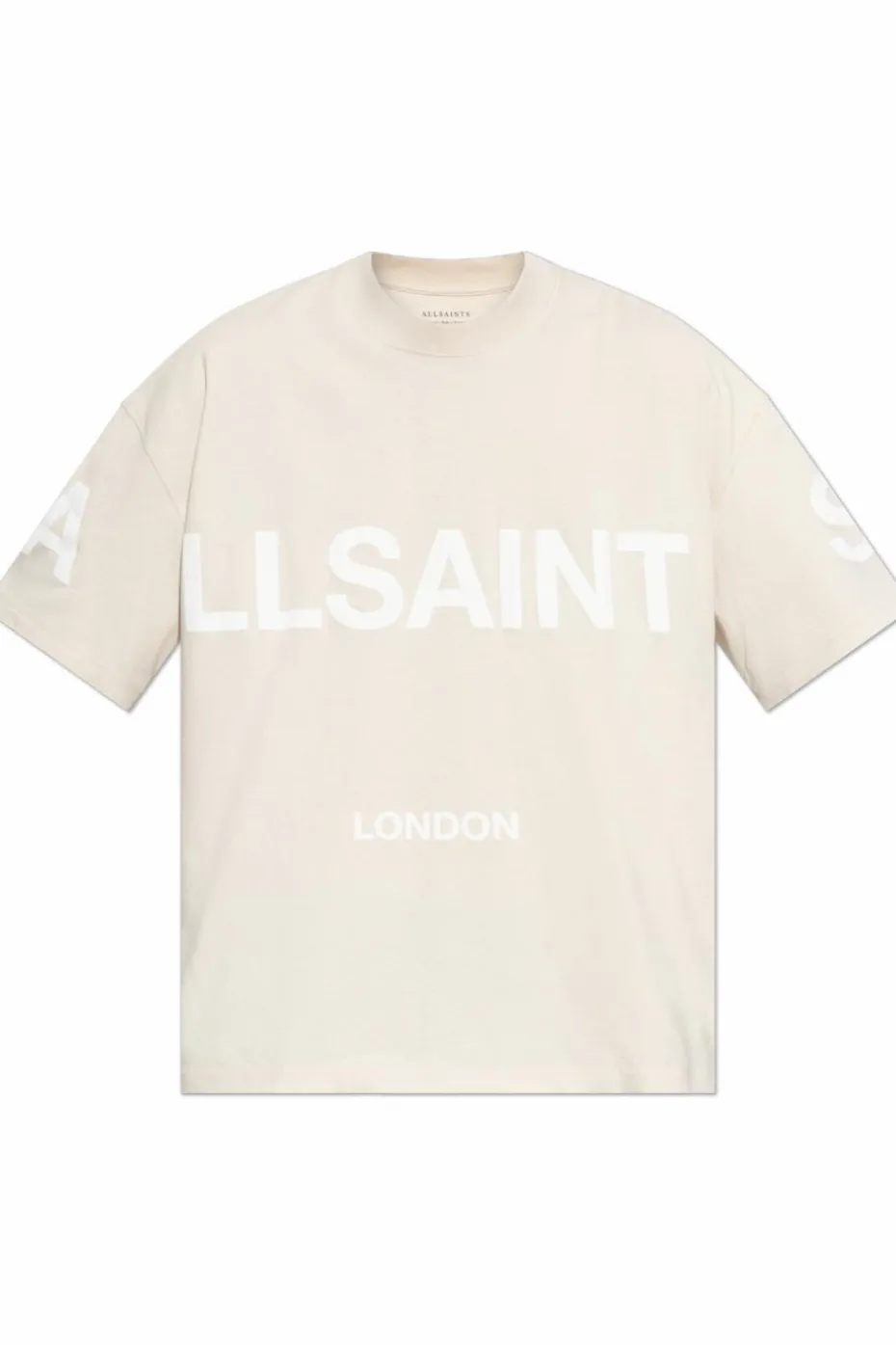 AllSaints kremowy T-shirt `Biggy`