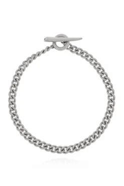 AllSaints SREBRNY Bransoleta z logo