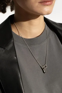 AllSaints SREBRNY Mosiężny naszyjnik ‘Dara’