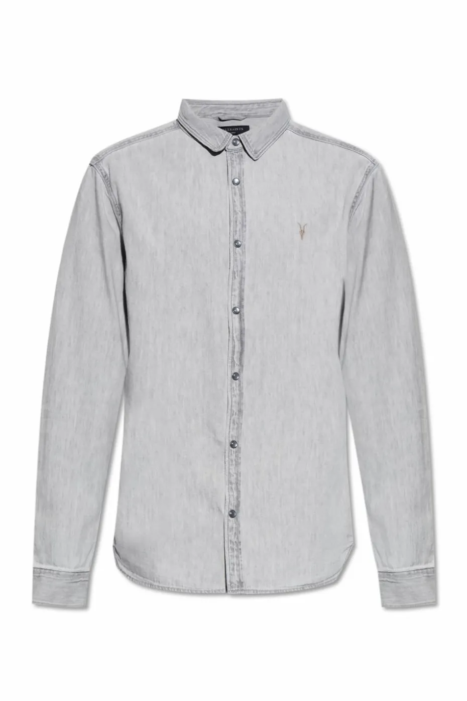 AllSaints SZARY Jeansowa koszula `Gleason`