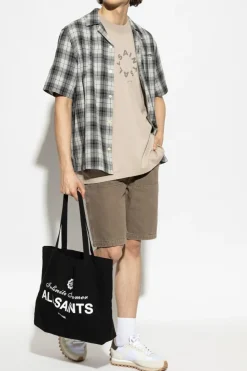 AllSaints SZARY Koszula `Undermono`