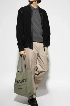 AllSaints SZARY Polo `Reform`