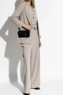 AllSaints SZARY Spodnie w kant `Aleida`